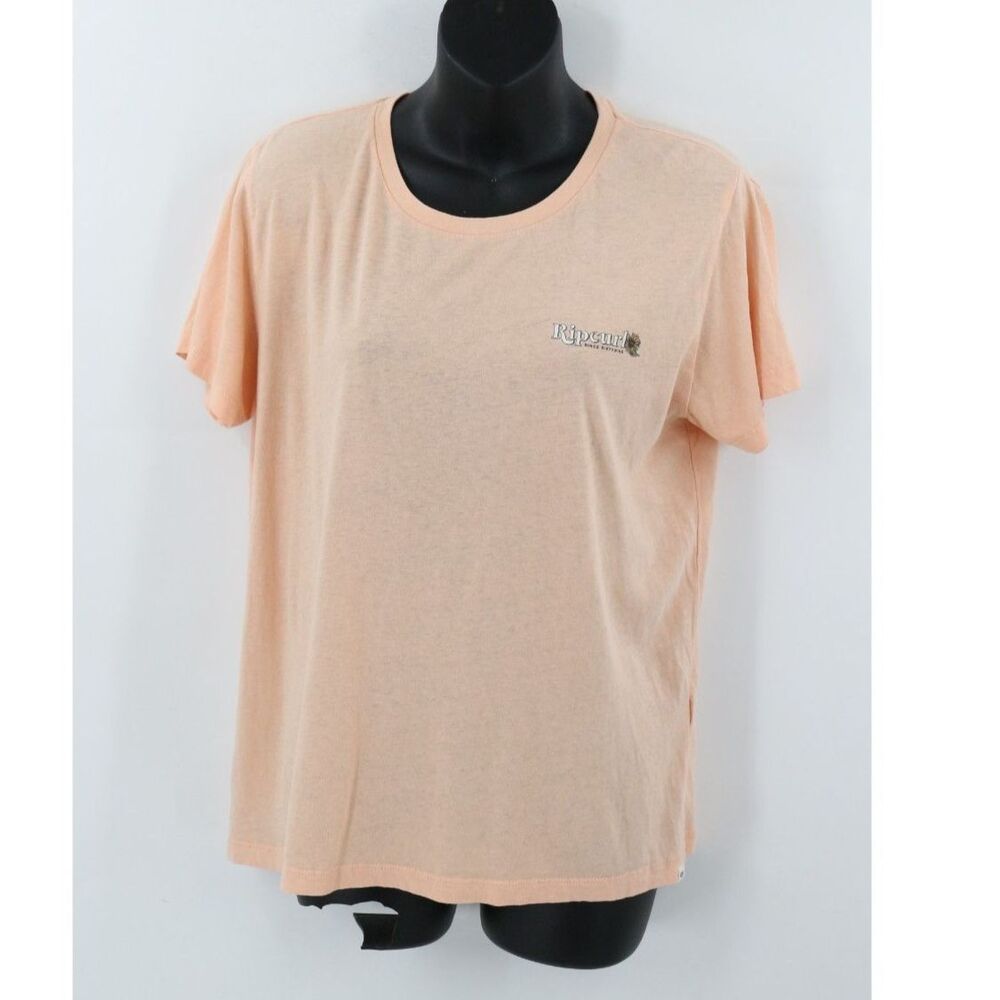 Ripcurl Womens Peach Graphic T-shirt Hawaii 100% Cotton Size Medium